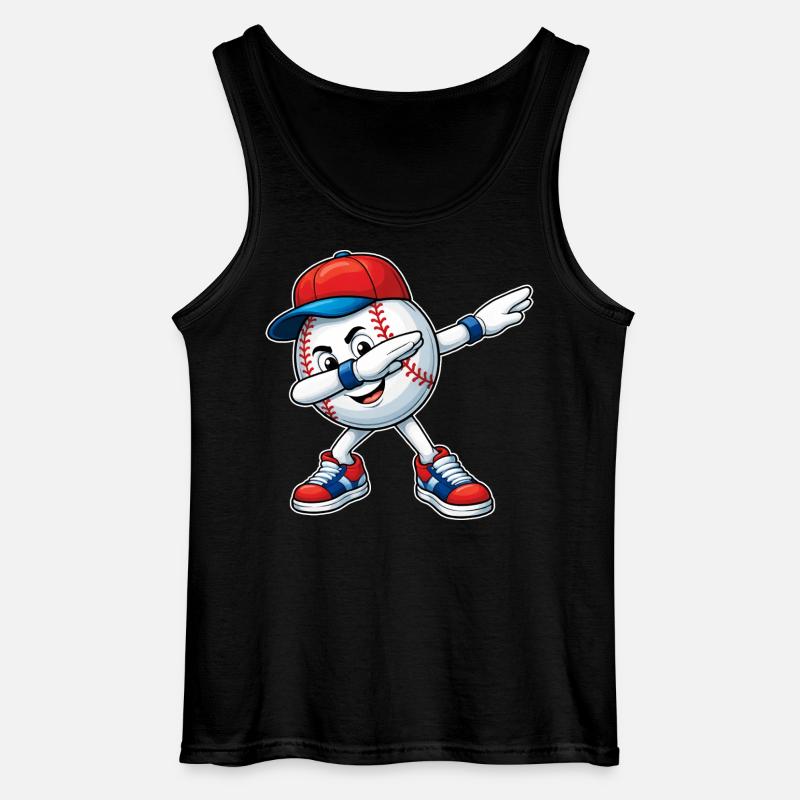 Dabbing Baseball - Gildan Men’s Tank Top - black