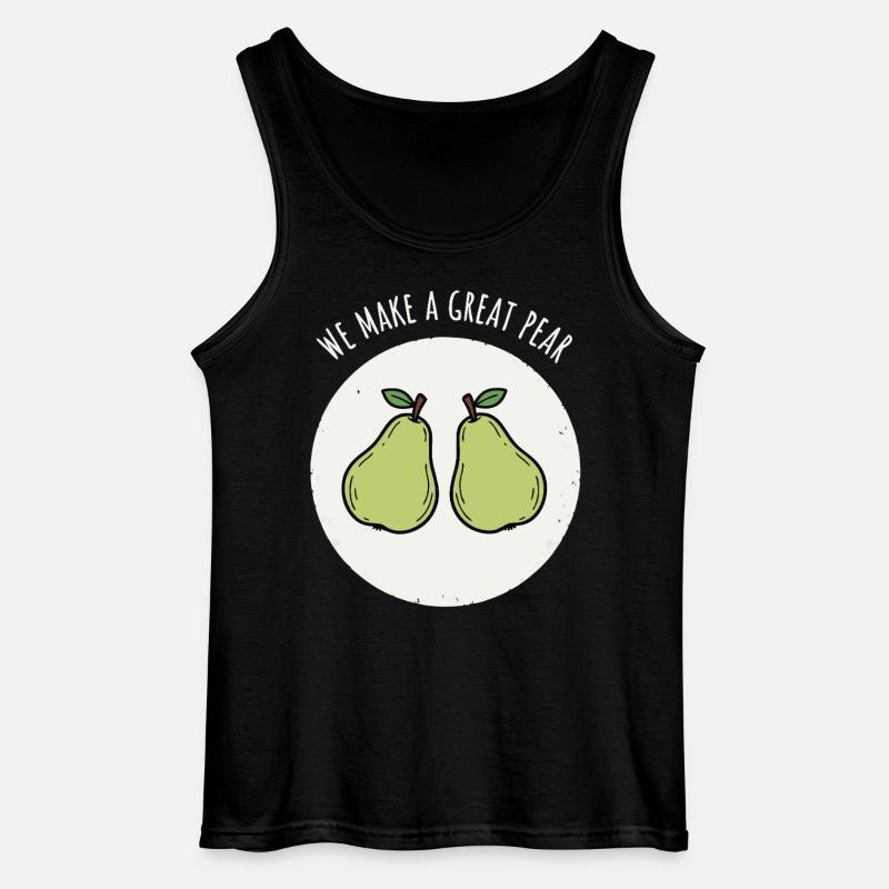 Pear Pair - Gildan Men’s Tank Top - black