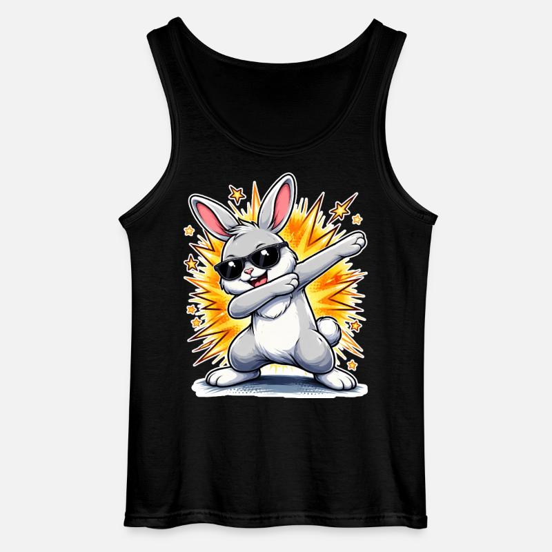 Dabbing Bunny - Gildan Men’s Tank Top - black