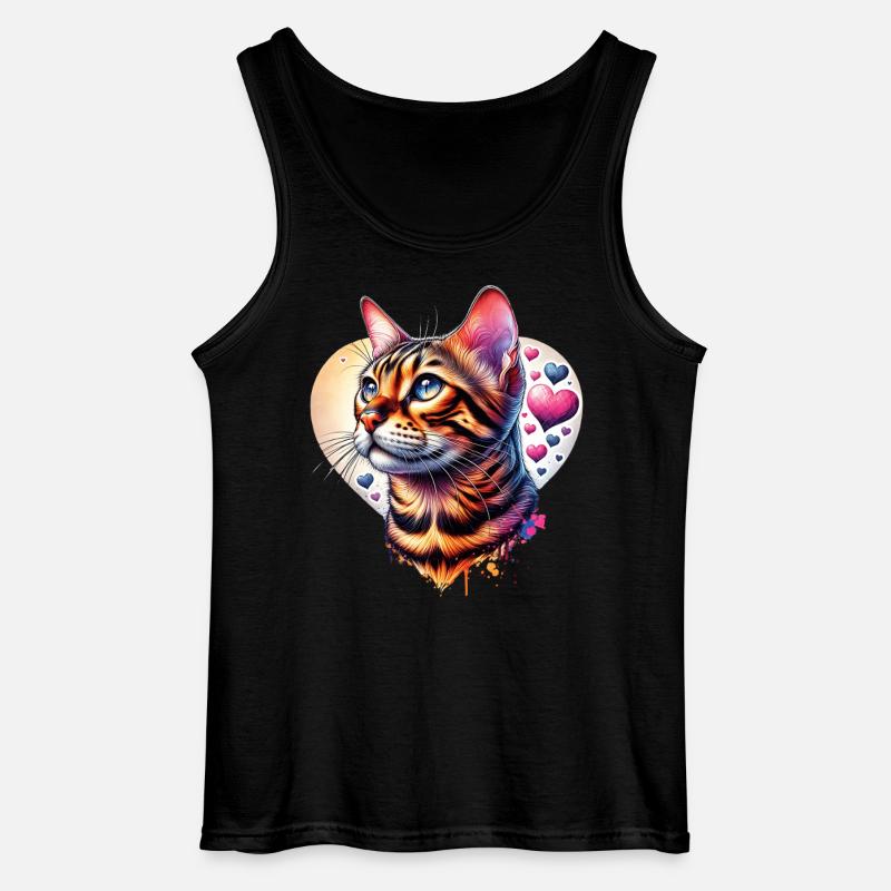 Bengalkatze - Gildan Männer Tank Top - Schwarz