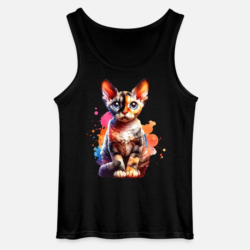 Devon Rex Geschenk - Gildan Männer Tank Top - Schwarz