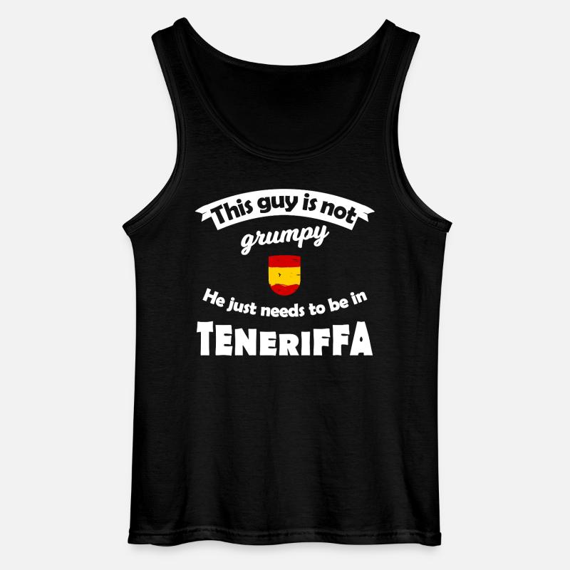 Nicht grummelig in Teneriffa - Gildan Männer Tank Top - Schwarz