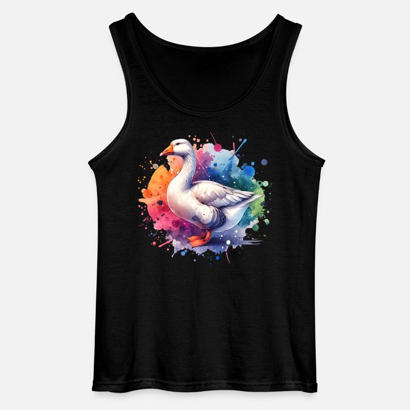 Pilgrim Gans Geschenk - Gildan Männer Tank Top - Schwarz