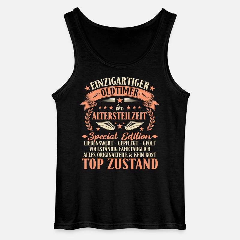 Altersteilzeit Oldtimer - Geschenk für Kollegen - Gildan Männer Tank Top - Schwarz