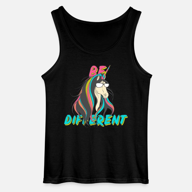 Be Different Nerd Einhorn Party - Gildan Männer Tank Top - Schwarz