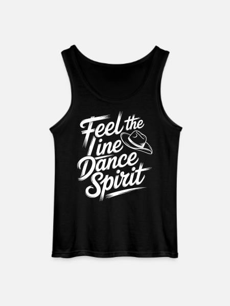 Feel the line dance spirit - Gildan Men’s Tank Top - black