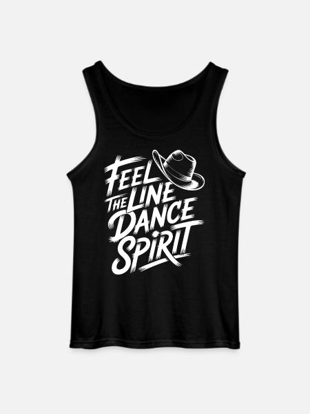 Line Dance Spirit - Gildan Men’s Tank Top - black