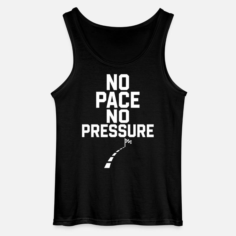 No Pace No Pressure - Gildan Männer Tank Top - Schwarz
