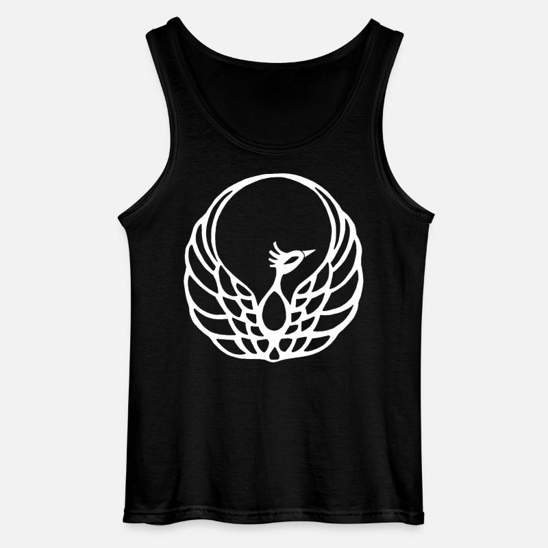 White Phoenix - Gildan Men’s Tank Top - black