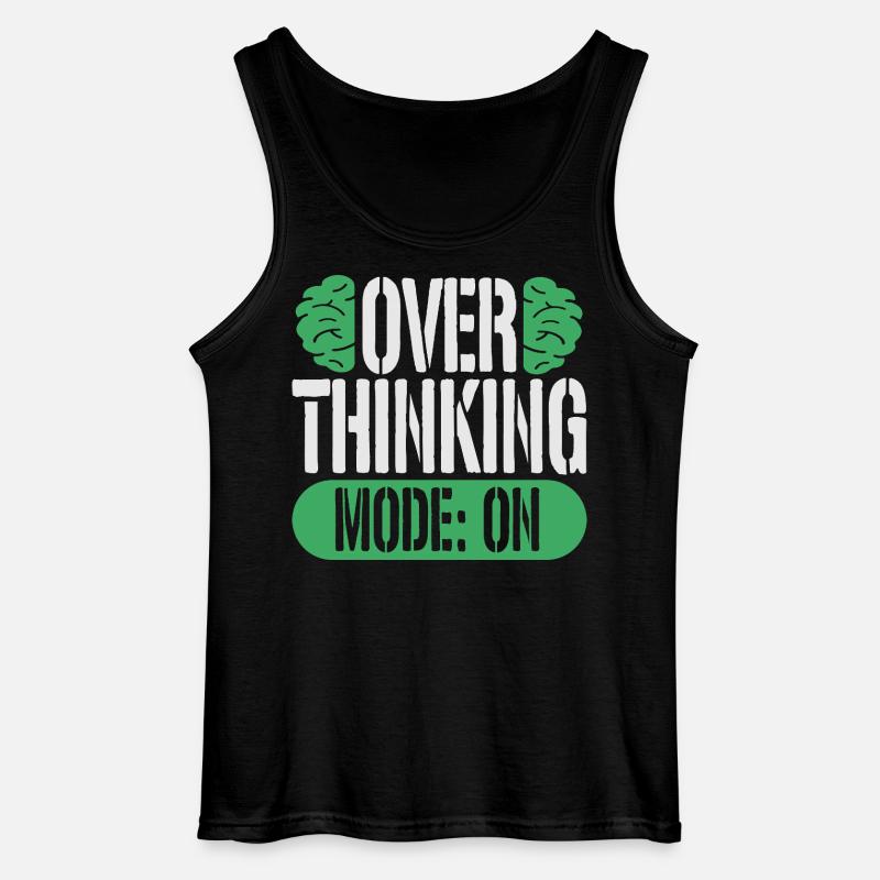 Angststörung Angststörungen Overthinking Mode On - Gildan Männer Tank Top - Schwarz