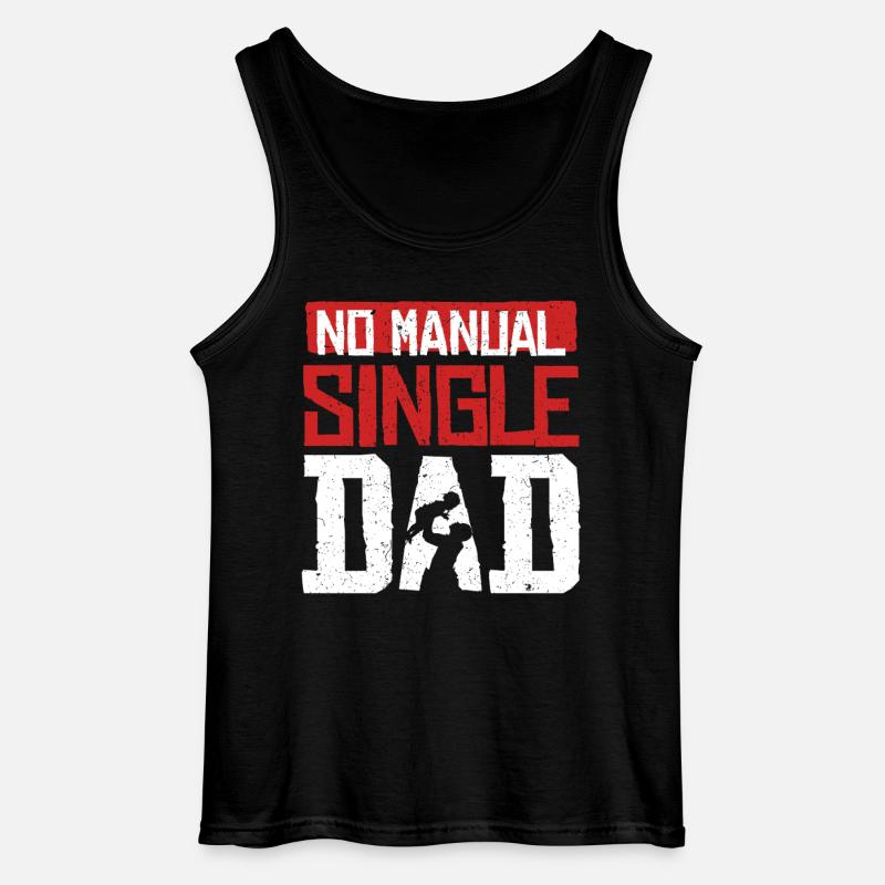 Single Dad Single Dad - Gildan Men’s Tank Top - black