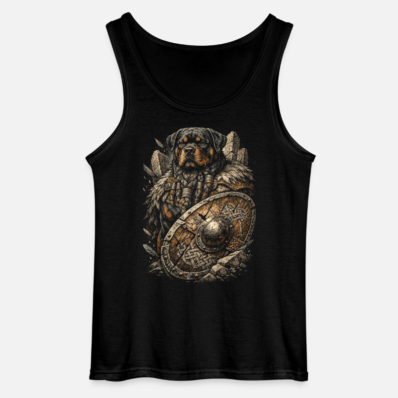 Rottweiler Wikinger Hund - Gildan Männer Tank Top - Schwarz