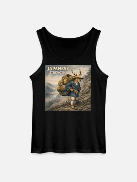 Japanese Shika Bokka Design - Gildan Men’s Tank Top - black