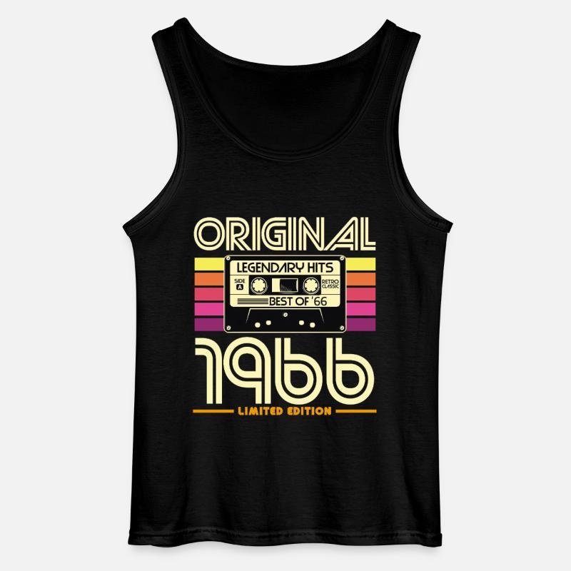 Originalkassette Retro von 1966 - Gildan Männer Tank Top - Schwarz