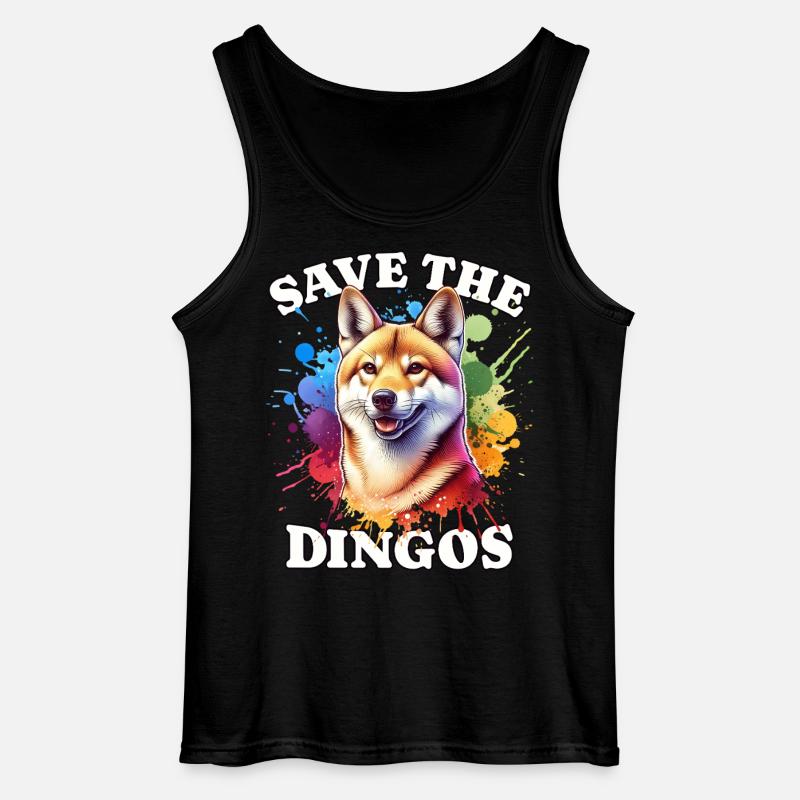 Australischer Wildhund Save Dingo - Gildan Männer Tank Top - Schwarz