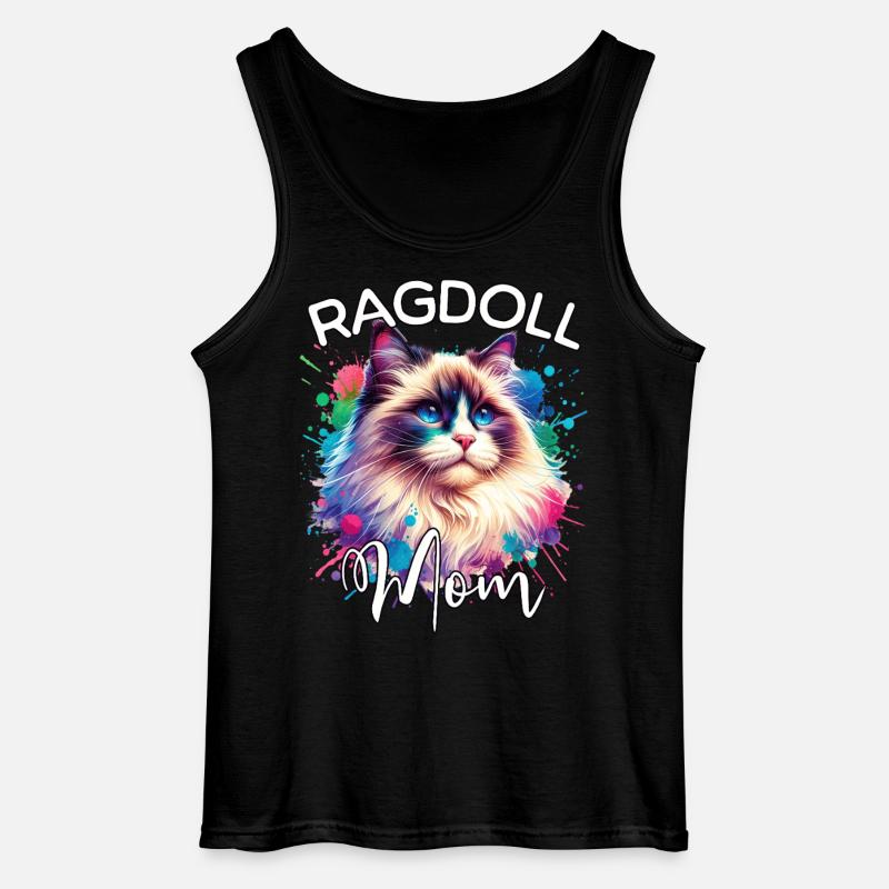 Ragdoll Katze Mama - Gildan Männer Tank Top - Schwarz