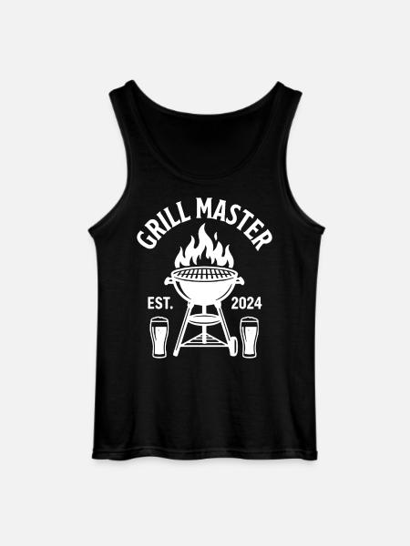 GRILL MASTER EST 2024 Grillmeister - Gildan Men’s Tank Top - black