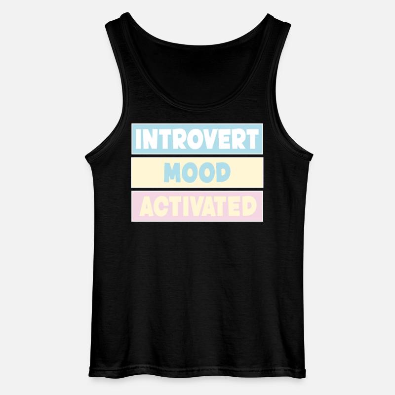 Introvert - Gildan Men’s Tank Top - black