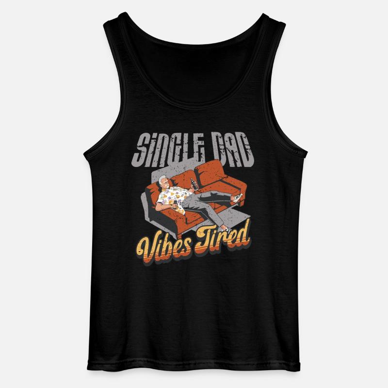 Single Dad Single Dad - Gildan Men’s Tank Top - black