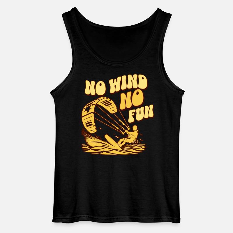 No Wind No Fun - Gildan Men’s Tank Top - black
