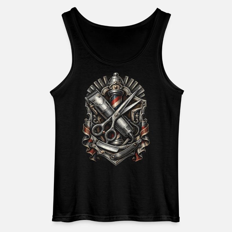 Barber Barbier - Gildan Männer Tank Top - Schwarz