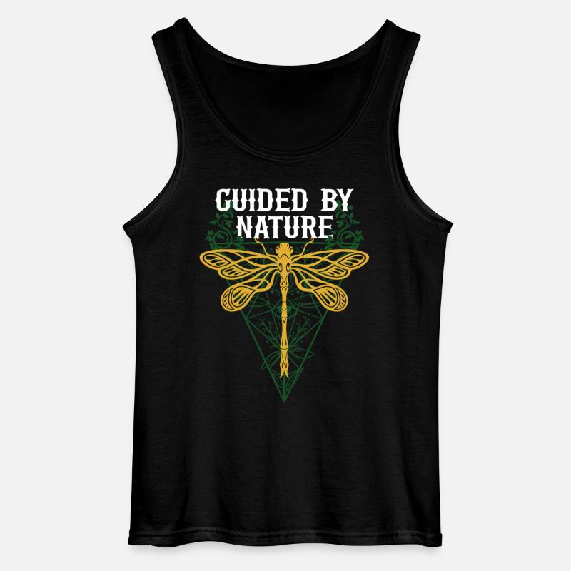 Libelle Libellen Guided By Nature - Gildan Männer Tank Top - Schwarz