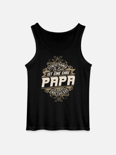 Fitnesstrainer Papa - Gildan Männer Tank Top - Schwarz