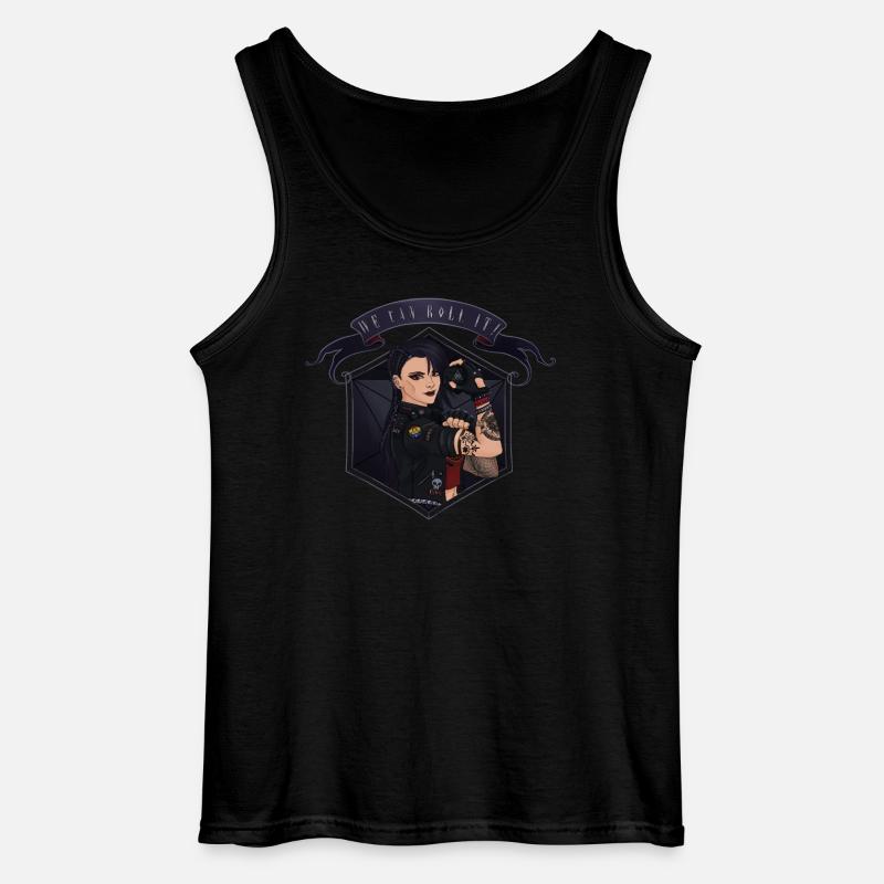 We can ROLL it! White - Gildan Men’s Tank Top - black