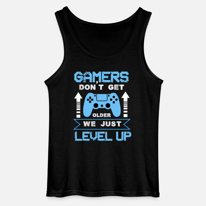 Gamers_dont_get_old_we_just_level_up - Gildan Männer Tank Top - Schwarz