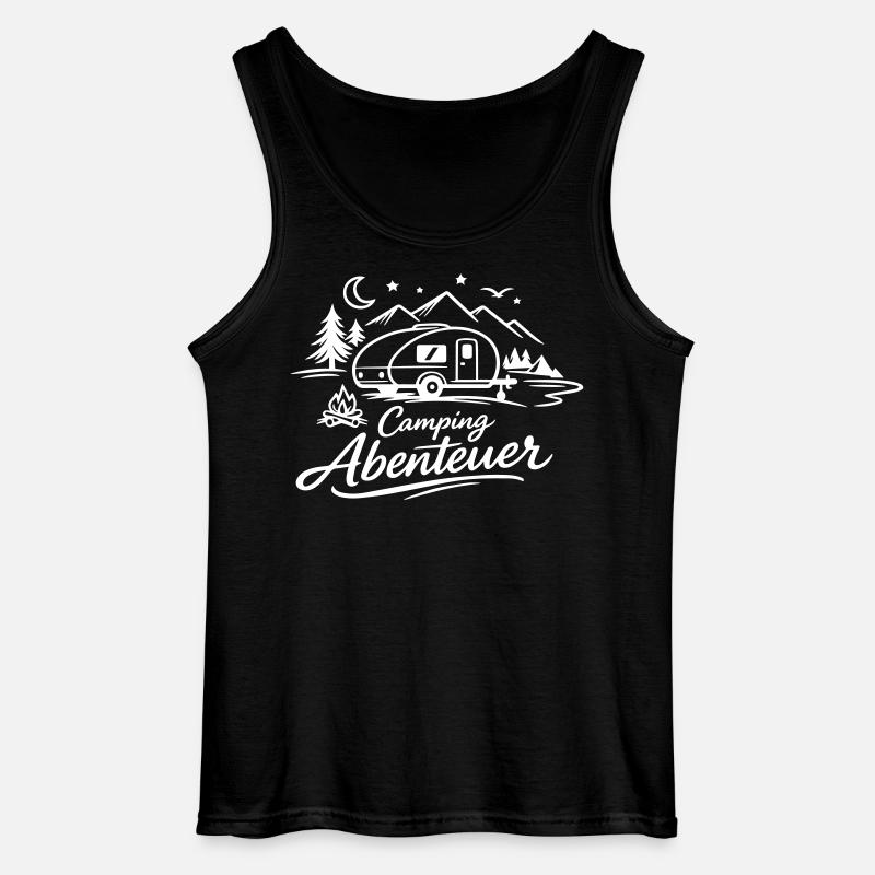 Camping Abenteuer - Gildan Männer Tank Top - Schwarz