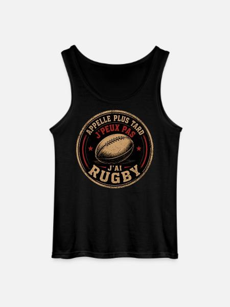 Appelle Plus Tard Rugby - Débardeur Gildan Homme - noir