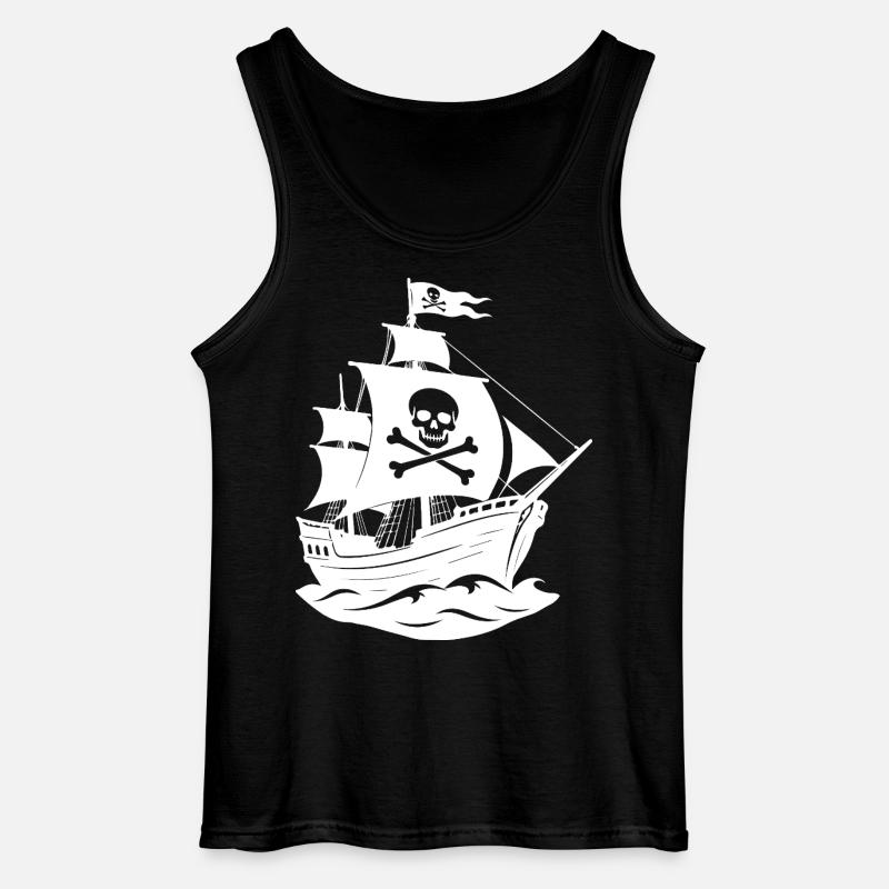 Piratenschiff - Gildan Männer Tank Top - Schwarz