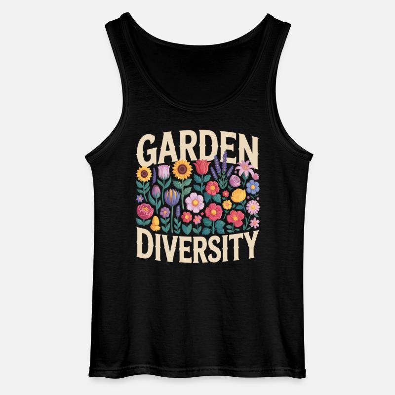 Garden Diversity Blumen Garten - Gildan Männer Tank Top - Schwarz