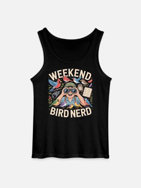 Weekend Bird Nerd Vogelbeobachter - Gildan Männer Tank Top - Schwarz