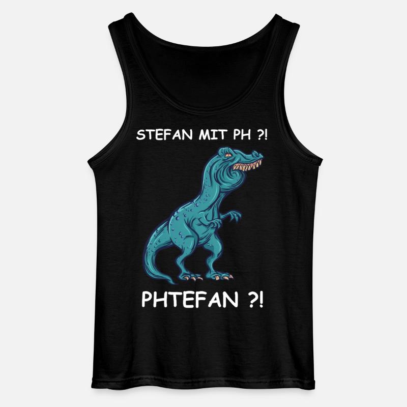 Blauer Dino mit Kick | Stefan - Gildan Männer Tank Top - Schwarz
