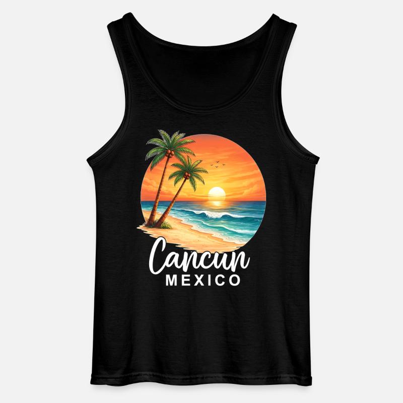 Cancun Mexico - Gildan Männer Tank Top - Schwarz