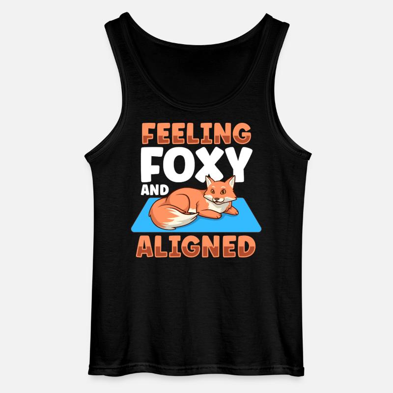 Chakra Alignment - Fox - Gildan Men’s Tank Top - black
