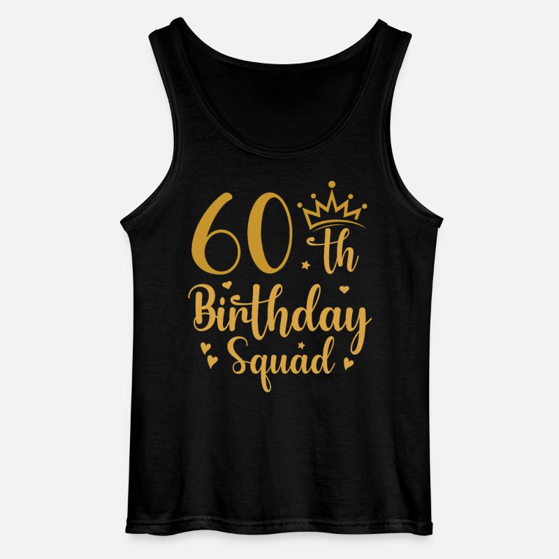 60th Birthday Squad - Gildan Men’s Tank Top - black