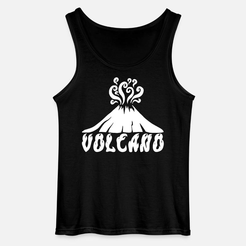 Weißer Vulkan - Gildan Männer Tank Top - Schwarz