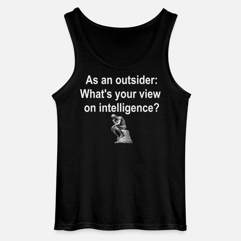 Outsider on Intelligence - Gildan Men’s Tank Top - black