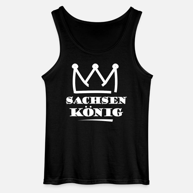 Sachsen König Krone Logo - Gildan Männer Tank Top - Schwarz