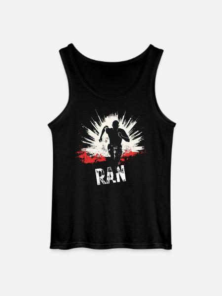 Running Jogging Runner Sprint Design - Gildan Men’s Tank Top - black