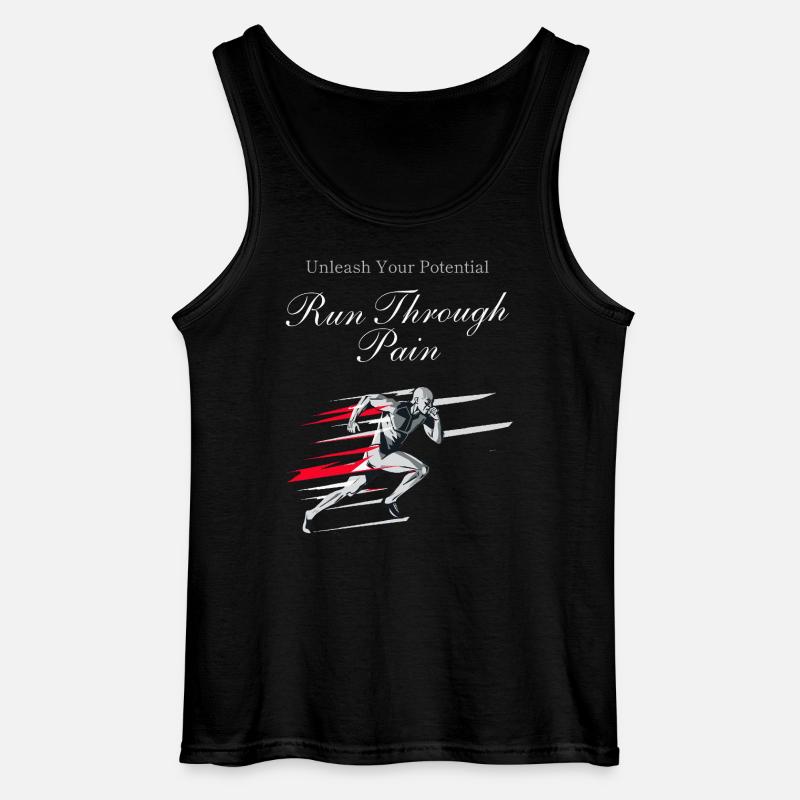 Running Jogging Motivation Sprint Runner Design - Gildan Männer Tank Top - Schwarz