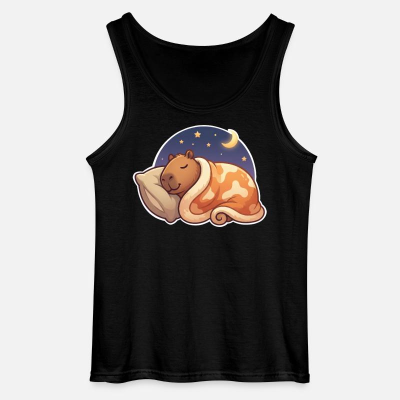 Capybara Sleeping - Débardeur Gildan Homme - noir