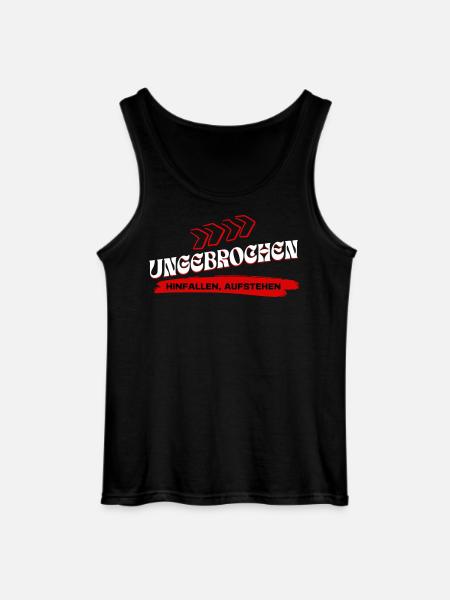 Ungebrochen Statement - Hinfallen Aufstehen - Gildan Männer Tank Top - Schwarz