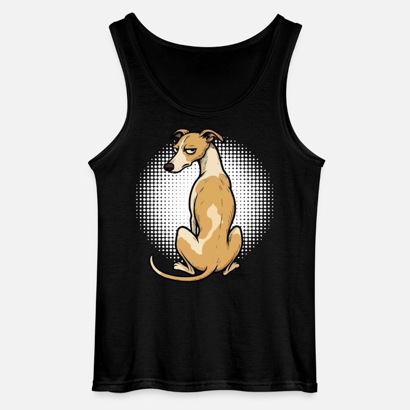 Whippet Greyhound Whippets Greyhound Owner - Gildan Men’s Tank Top - black