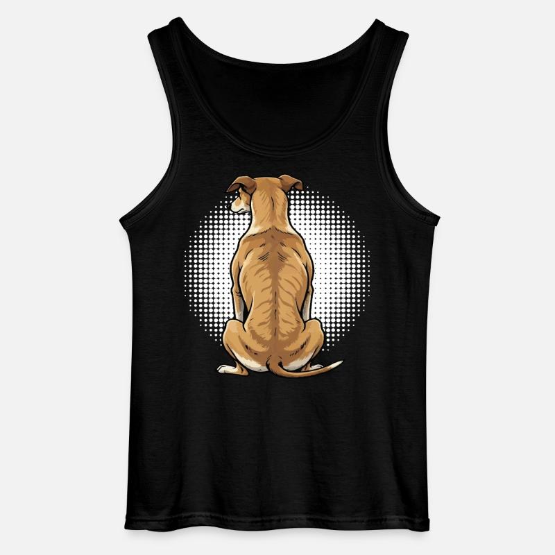 Whippet Greyhound Whippets Greyhound Owner - Gildan Men’s Tank Top - black