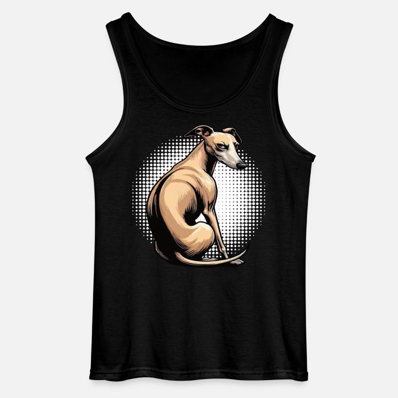 Whippet Greyhound Whippets Greyhound Owner - Gildan Men’s Tank Top - black