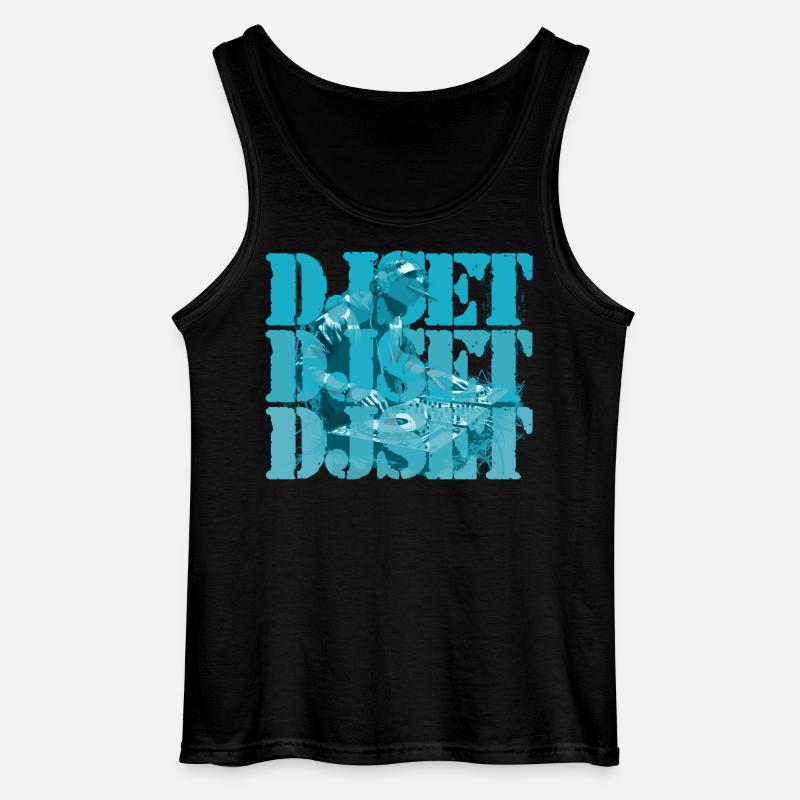 DJ Set - Gildan Männer Tank Top - Schwarz