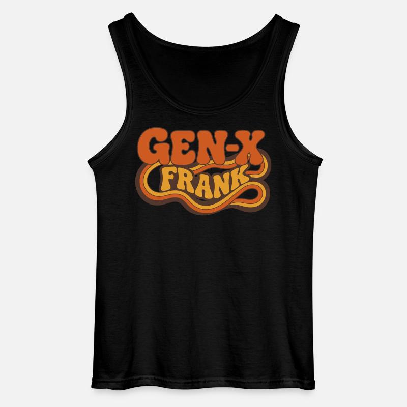 Gen-X Frank Retro Logo - Gildan Männer Tank Top - Schwarz